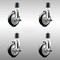 Service Caster 5 Inch 316SS Black Poly Swivel 1-3/4 Inch Expanding Stem Caster Set Brake SCC SCC-SS316EX20S514-PPUB-BLK-TLB-134-4 - alternate 1